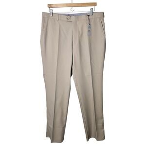 NWT‎ Peter Millar Wicking Performance Pants Beige Kakhi  Golf Chinos Men's 36